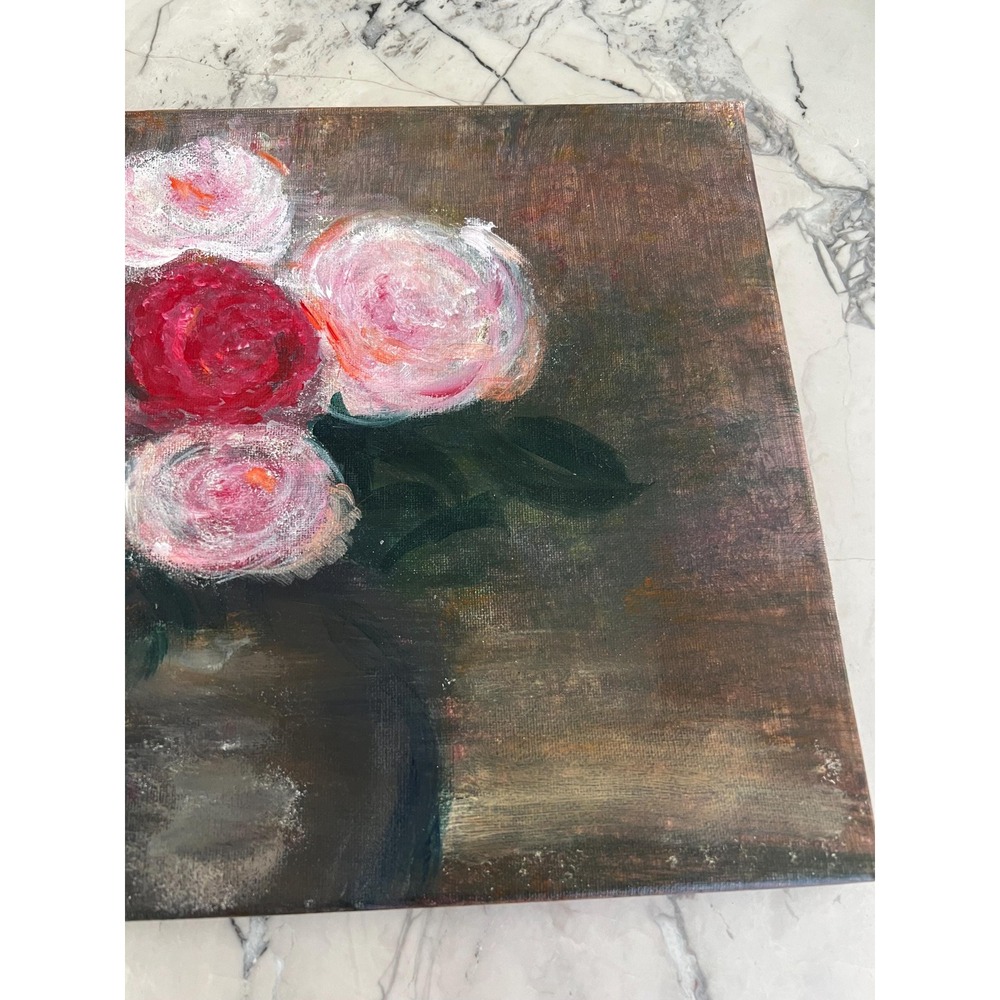 Original Still life oil painting of roses - Picture 4 of 8